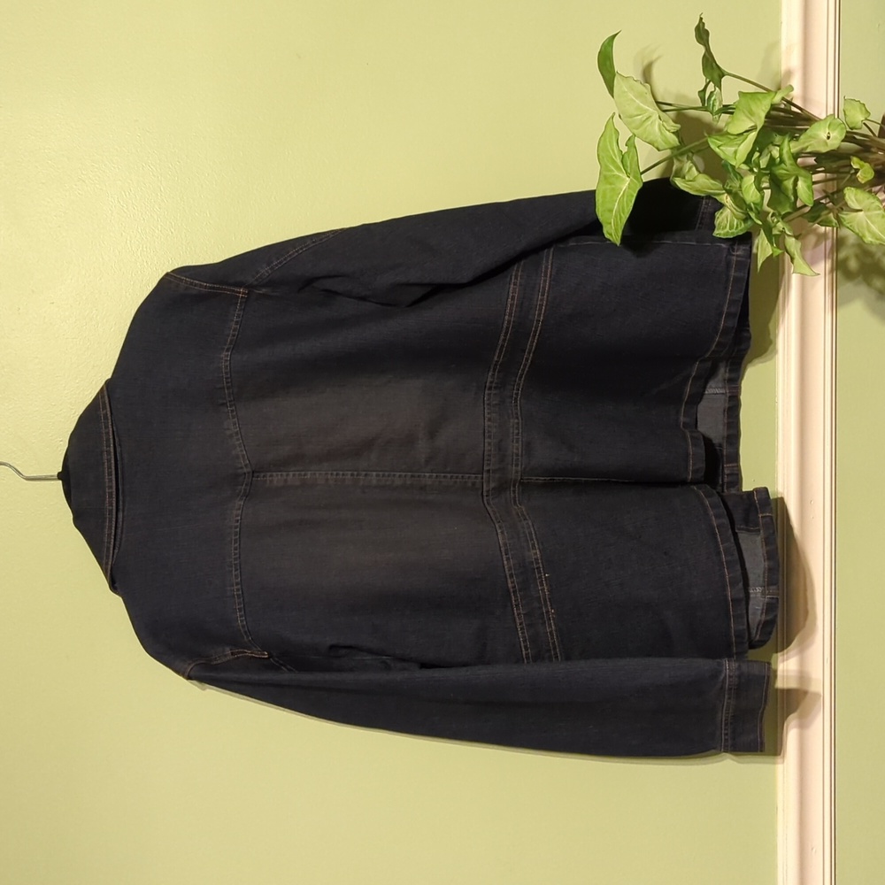 First Issue Plus Size Women's Jean Jacket - Picture 7 of 7